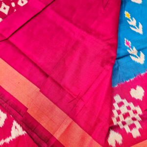 Pure Silk Handloom Ikkat Saree-S2 - Image 4