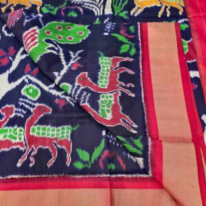 Pure Silk Handloom Ikkat Saree-S3 - Image 2