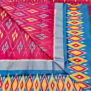 Pure Silk Handloom Ikkat Saree-S4 - Image 2