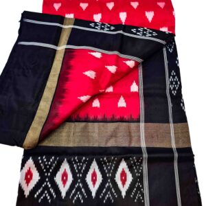 Pure Silk Handloom Ikkat Saree-S5 - Image 4