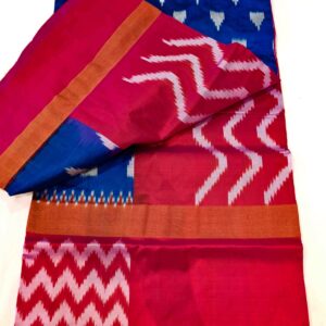 Pure Silk Handloom Ikkat Saree-S6 - Image 4