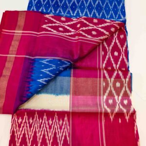 Pure Silk Handloom Ikkat Saree-S7 - Image 4