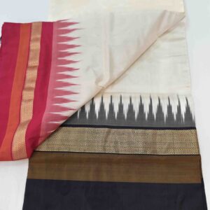Pure Silk Handloom Ikkat Saree-S8 - Image 5
